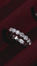 Brinco Argola Cravejada Moissanite 2.8 Quilates em Prata 925 com Ródio