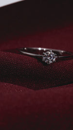 Anel Solitário Moissanite 0.3 ct 6 Garras Prata 925 com Ródio