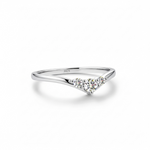 Anel Meia Aliança Moissanite Brilhante 0,16ct Total em Prata 925 com Ródio e Moissanite Cor D VVS1 Certificada