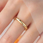 Anel Aliança Delicada 1,6mm Moissanite Prata 925 Anel de Luxo Feminino