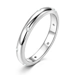 Anel Aliança Delicada 1,5mm Moissanite Prata 925 Anel de Luxo Feminino