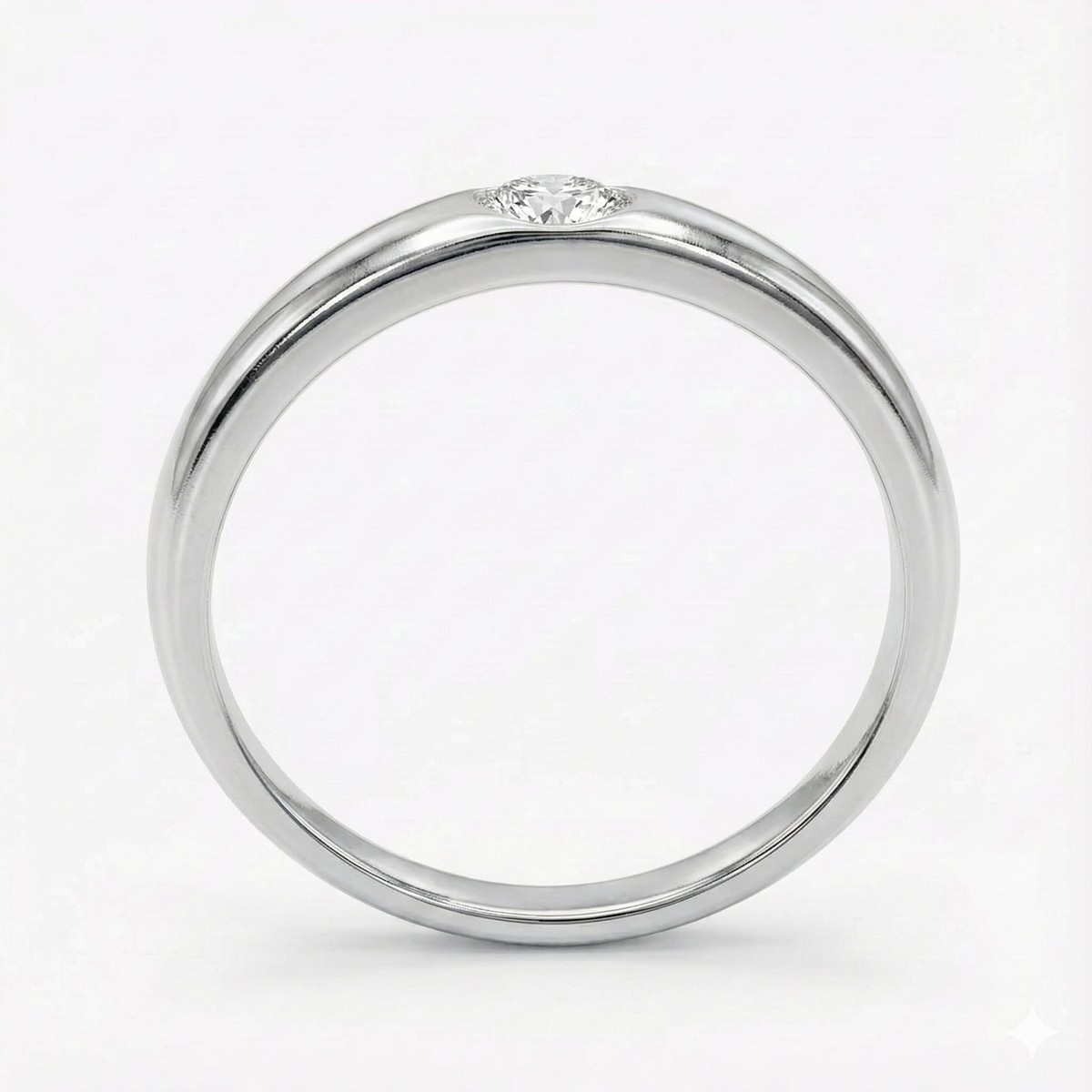 Anel Aliança Presente Oval 0,1ct Moissanite Prata 925 Anel de Luxo Feminino