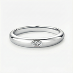 Anel Aliança Presente Oval 0,1ct Moissanite Prata 925 Anel de Luxo Feminino