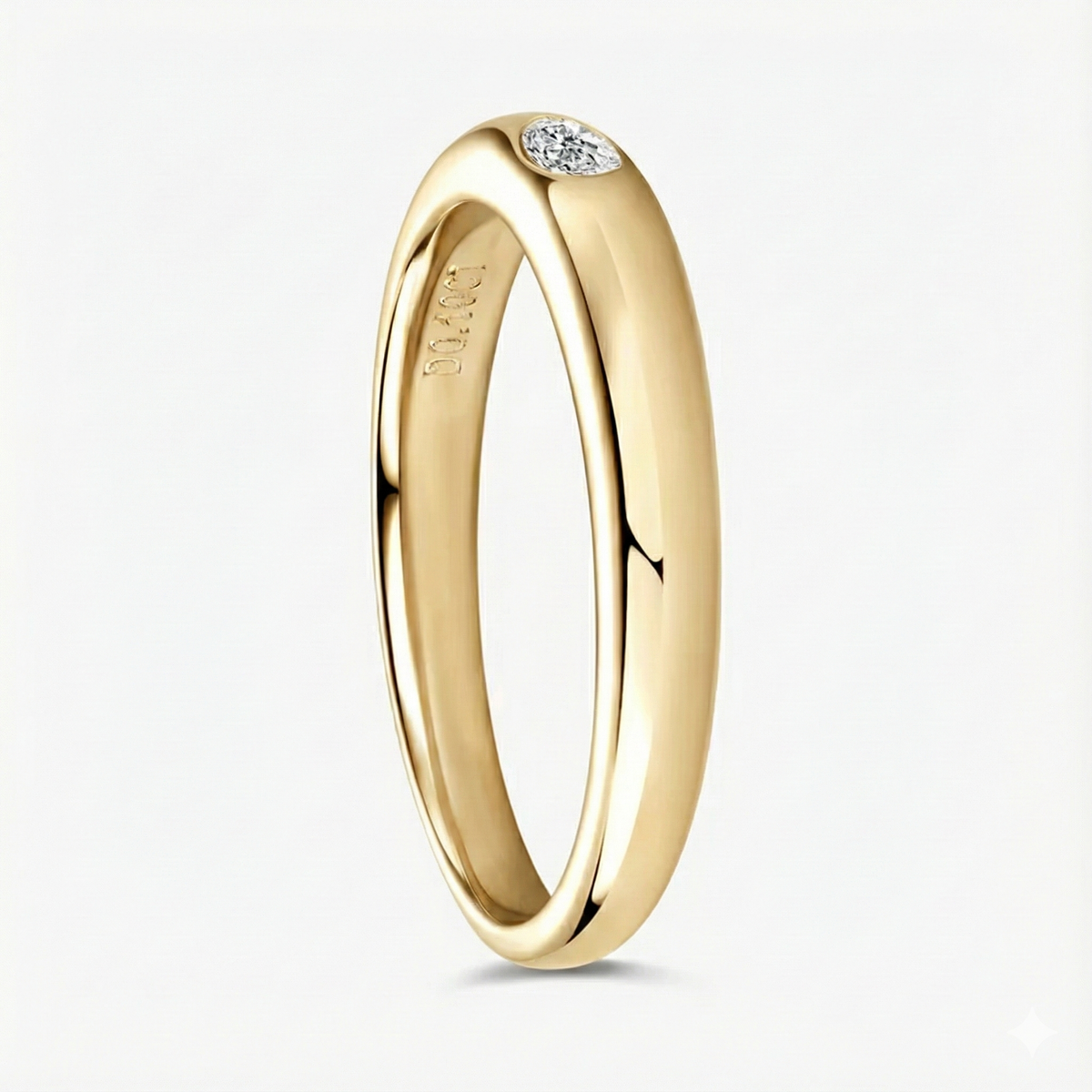 Anel Aliança Presente Oval 0,1ct Moissanite Prata 925 Anel de Luxo Feminino