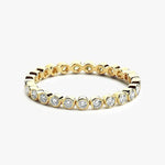 Anel Aparador Aliança Inteira 3mm Moissanite Prata 925 Anel Eternity de Luxo