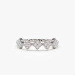 Anel Cluster Floral 2mm Moissanite Prata 925 Anel de Luxo Feminino