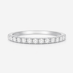 Anel Cravejado Completo em Moissanite Brilhante 1.5mm em Prata 925 com Banho de Ouro Branco 18K, Moissanite Cor D VVS1 Certificada — Monlí