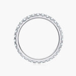 Anel Cravejado Completo em Moissanite Brilhante 1.5mm em Prata 925 com Banho de Ouro Branco 18K, Moissanite Cor D VVS1 Certificada — Monlí