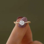 Anel Cravejado Redondo Brilhante Moissanite 1ct 2ct 3ct - Moissanite Certificada D VVS1 – Prata 925