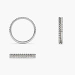 Anel Duplo Cravejado Moissanite 1,5mm em Prata 925 – D Color VVS1 com Certificação GRA – Monlí