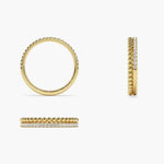 Anel Duplo Cravejado Moissanite 1,5mm em Prata 925 – D Color VVS1 com Certificação GRA – Monlí