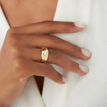 Anel Floral Chunky Moissanite Prata 925 Banhado a Ouro 18K Anel de Luxo Feminino