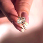 Anel Oval 2ct em Moissanite Cor D VVS1 Certificada em Prata 925 com Banho de Ouro 18K — Monlí