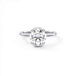 Anel Solitário Moissanite 1ct em Prata 925 — Clássico com Cravação Biselada e Certificação GRA — Monlí