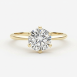 Anel Solitário Moissanite 925 Brilhante 0,5ct a 3ct em Prata 925 com Banho de Ouro Amarelo 18k e Certificação VVS1