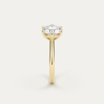 Anel Solitário Moissanite 925 Brilhante 0,5ct a 3ct em Prata 925 com Banho de Ouro Amarelo 18k e Certificação VVS1