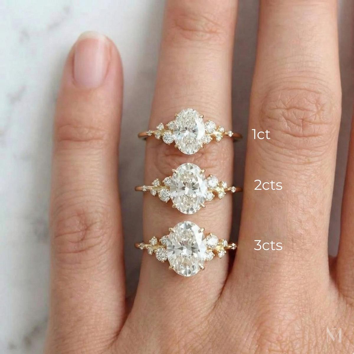 Anel Solitário Moissanite Oval 1-3ct Ouro 18K Prata 925 Noivado