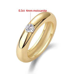 Anel Solitário Oval 0.5ct de Moissanite Cor D VVS1 em Prata 925 com Banho de Ouro 18k — Joia Fina Certificada GRA, Design Clássico e Elegante — Monlí