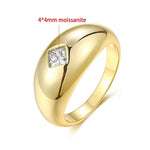 Anel Solitário Oval 0.5ct de Moissanite Cor D VVS1 em Prata 925 com Banho de Ouro 18k — Joia Fina Certificada GRA, Design Clássico e Elegante — Monlí