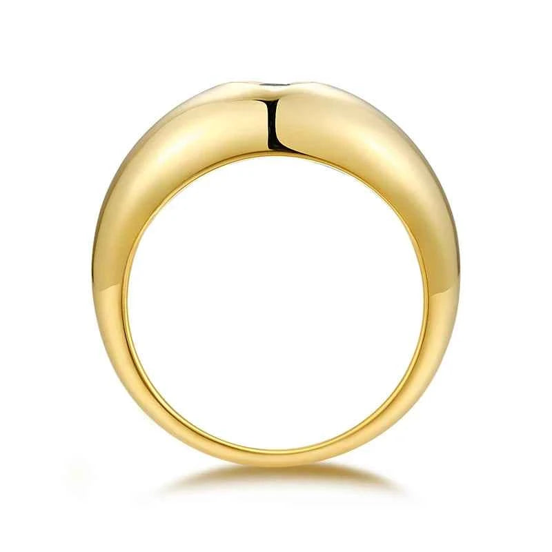 Anel Solitário Oval 0.5ct de Moissanite Cor D VVS1 em Prata 925 com Banho de Ouro 18k — Joia Fina Certificada GRA, Design Clássico e Elegante — Monlí