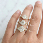 Anel Solitário Oval 1ct / 2ct / 3ct Moissanite – Banhado a Ouro 18K – Prata 925 – Solitário de Luxo