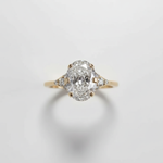 Anel Solitário Oval 1ct 2ct 3ct Moissanite Prata 925 Banhado a Ouro 18K Anel de Noivado Luxo