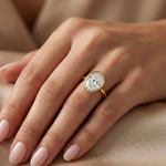 Anel Solitário Oval Minimalista Bezel 1ct 2ct Moissanite Prata 925 Banhado a Ouro 18K Anel de Noivado Luxo