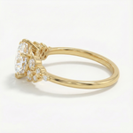 Anel Solitário Redondo 1ct 2ct 3ct Moissanite Prata 925 Banhado a Ouro 18K Anel de Noivado Luxo