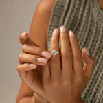 Anel Solitário Redondo 1ct 2ct 3ct Moissanite Prata 925 Banhado a Ouro 18K Anel de Noivado Luxo