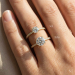 Anel Solitário de Moissanite Brilhante 1ct 2ct em Prata 925 com Banho de Ouro 18k, Moissanite Cor D VVS1 Certificada