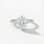 Anel Solitário de Moissanite Flor de Gelo 4ct em Prata 925, Moissanite Cor D VVS1 Certificada — Monlí