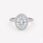 Anel Solitário de Moissanite Oval 3ct ou 5ct em Prata 925 com Banho de Ouro 18k, Moissanite Cor D VVS1 Certificada — Monlí