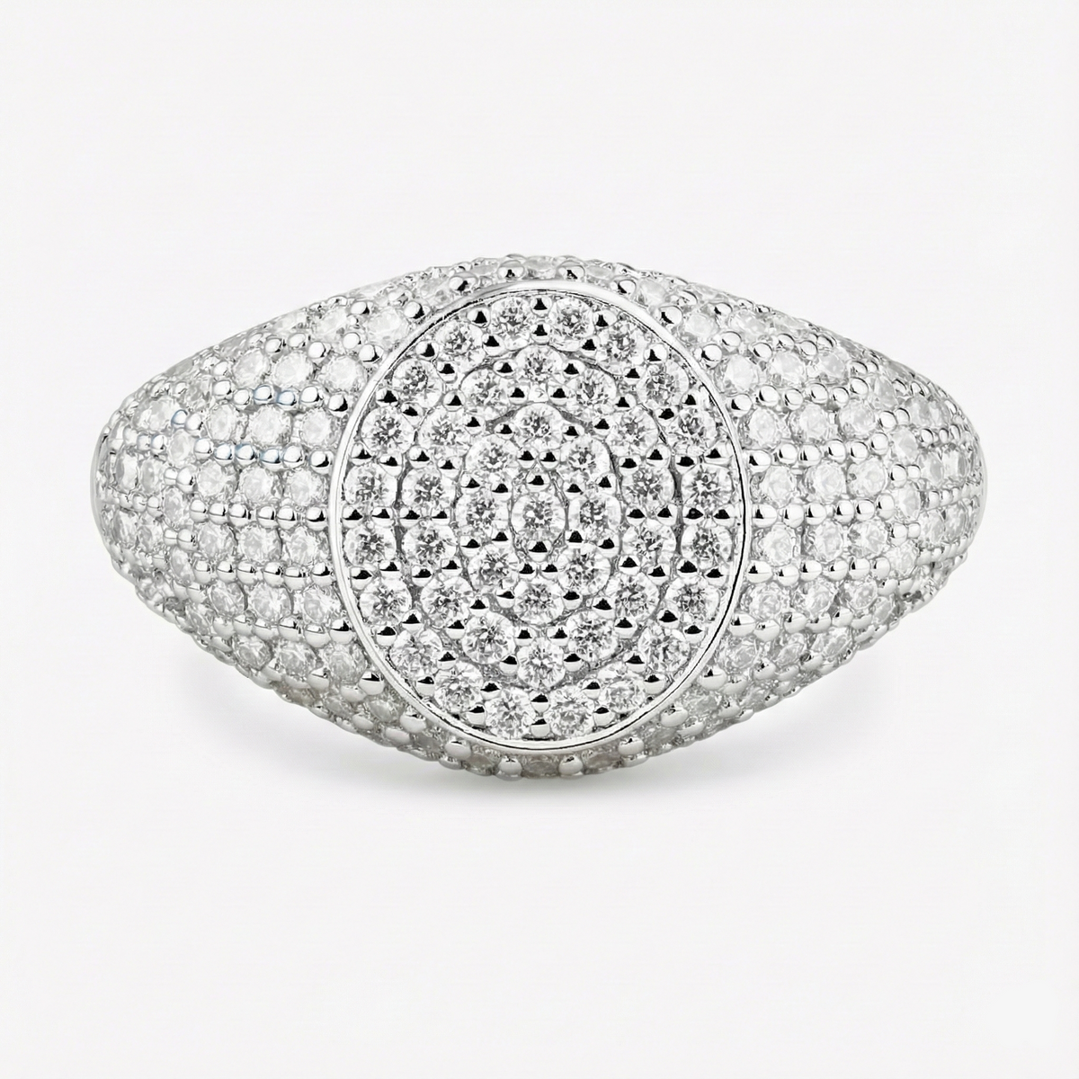 Anel de Moissanite Brilhante 1.2mm em Prata 925 com Banho de Ouro 18k e Moissanite Cor D VVS1 Certificada