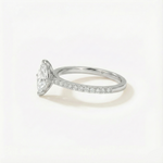 Anel Solitário de Moissanite Marquise 0,5ct-3ct em Prata 925 - Moissanite Cor D VVS1 Certificada
