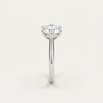 Anel de Noivado Moissanite Brilhante 1ct a 5ct em Prata 925 Esterlina Banhado a Ouro, Cor D VVS1