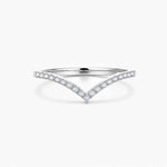 Anel Cravejado de Moissanite Brilhante 0,15ct em Prata 925 com Ródio e Moissanite Cor D VVS1 Certificada