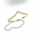 Anel Cravejado de Moissanite Brilhante 0,15ct em Prata 925 com Ródio e Moissanite Cor D VVS1 Certificada