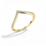 Anel Cravejado de Moissanite Brilhante 0,15ct em Prata 925 com Ródio e Moissanite Cor D VVS1 Certificada