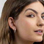 Brinco Argola Moissanite 2,8ct Cravejado em Prata 925 com Ródio e Certificação VVS1 Cor D