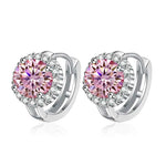 Brinco Argola de Luz com Moissanite Colorida 0,5ct em Prata 925, Moissanite Cor D VVS1 Certificada — Monlí
