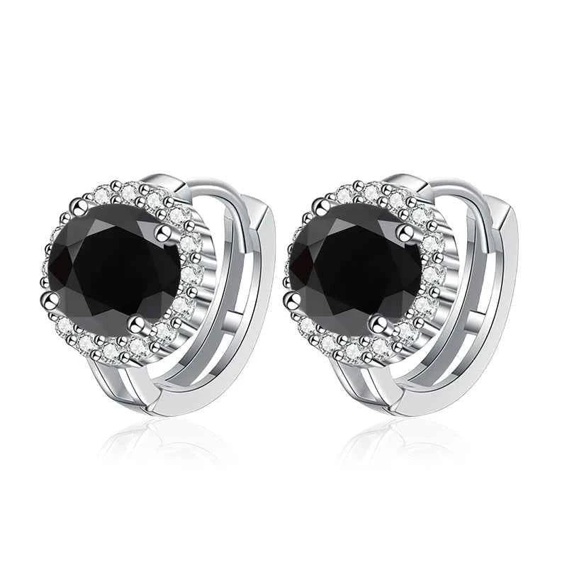 Brinco Argola de Luz com Moissanite Colorida 0,5ct em Prata 925, Moissanite Cor D VVS1 Certificada — Monlí