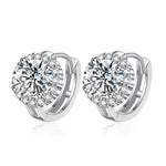 Brinco Argola de Luz com Moissanite Colorida 0,5ct em Prata 925, Moissanite Cor D VVS1 Certificada — Monlí