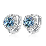 Brinco Argola de Luz com Moissanite Colorida 0,5ct em Prata 925, Moissanite Cor D VVS1 Certificada — Monlí
