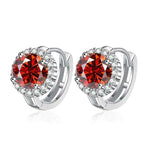 Brinco Argola de Luz com Moissanite Colorida 0,5ct em Prata 925, Moissanite Cor D VVS1 Certificada — Monlí