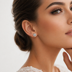 Brinco Moissanite 2ct Prata 925 Ponto de Luz com Ródio - 6 Garras, Cor D VVS1 Certificada