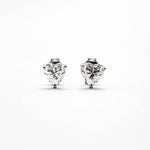 Brinco Moissanite Coração Prata 925 com Ródio 1ct Certificado Cor D VVS1