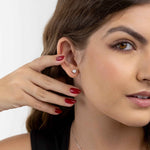 Brinco Moissanite Coração Prata 925 com Ródio 1ct Certificado Cor D VVS1