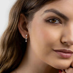 Brinco Moissanite Prata 925 0,5ct Lapidação Gota com Ródio, Cor D VVS1 Certificada