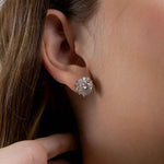 Brinco Moissanite Prata 925 1,5ct Brilhante com Ródio - Certificado Cor D VVS1