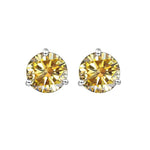 Brinco Moissanite Redondo 0.5ct/1ct – Prata 925 – Ponto de Luz Clássico – Todas as Cores